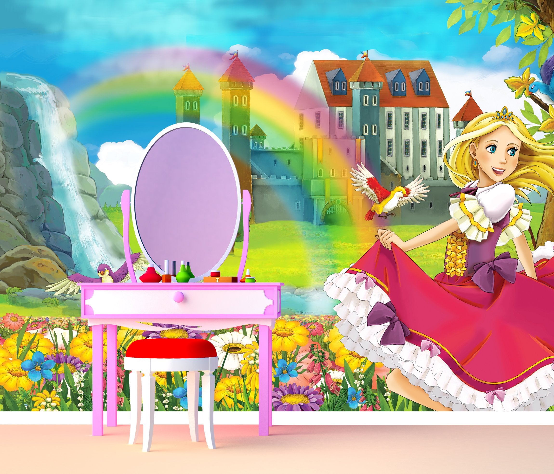 PVC Fototapete Beautiful Manga Girl – ECO Wandbild Selbstklebende Tapete – 3D Vinyl Wandsticker XXL  SW166 - life-decor.de