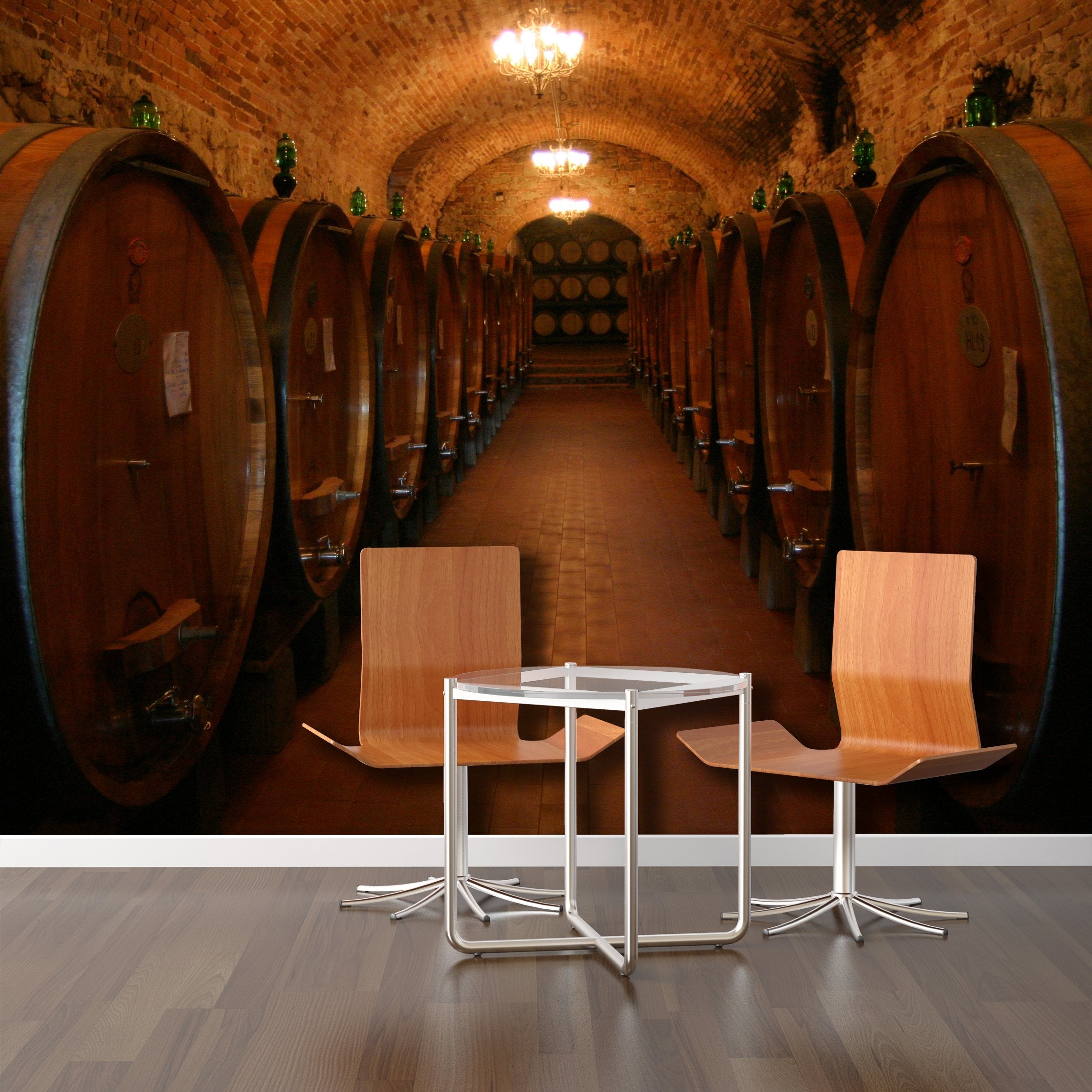 PVC Fototapete Winery Cellar - ECO Wandbild Selbstklebende Tapete - 3D Vinyl Wandsticker XXL  SW103