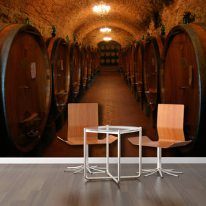 PVC Fototapete Winery Cellar – ECO Wandbild Selbstklebende Tapete – 3D Vinyl Wandsticker XXL  SW103 - life-decor.de