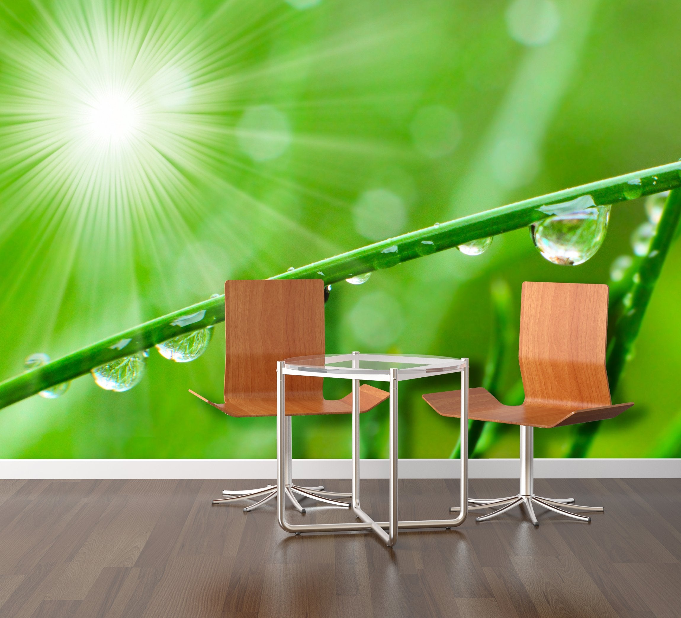 PVC Fototapete Fresh Morning Dew - ECO Wandbild Selbstklebende Tapete - 3D Vinyl Wandsticker XXL  SW204
