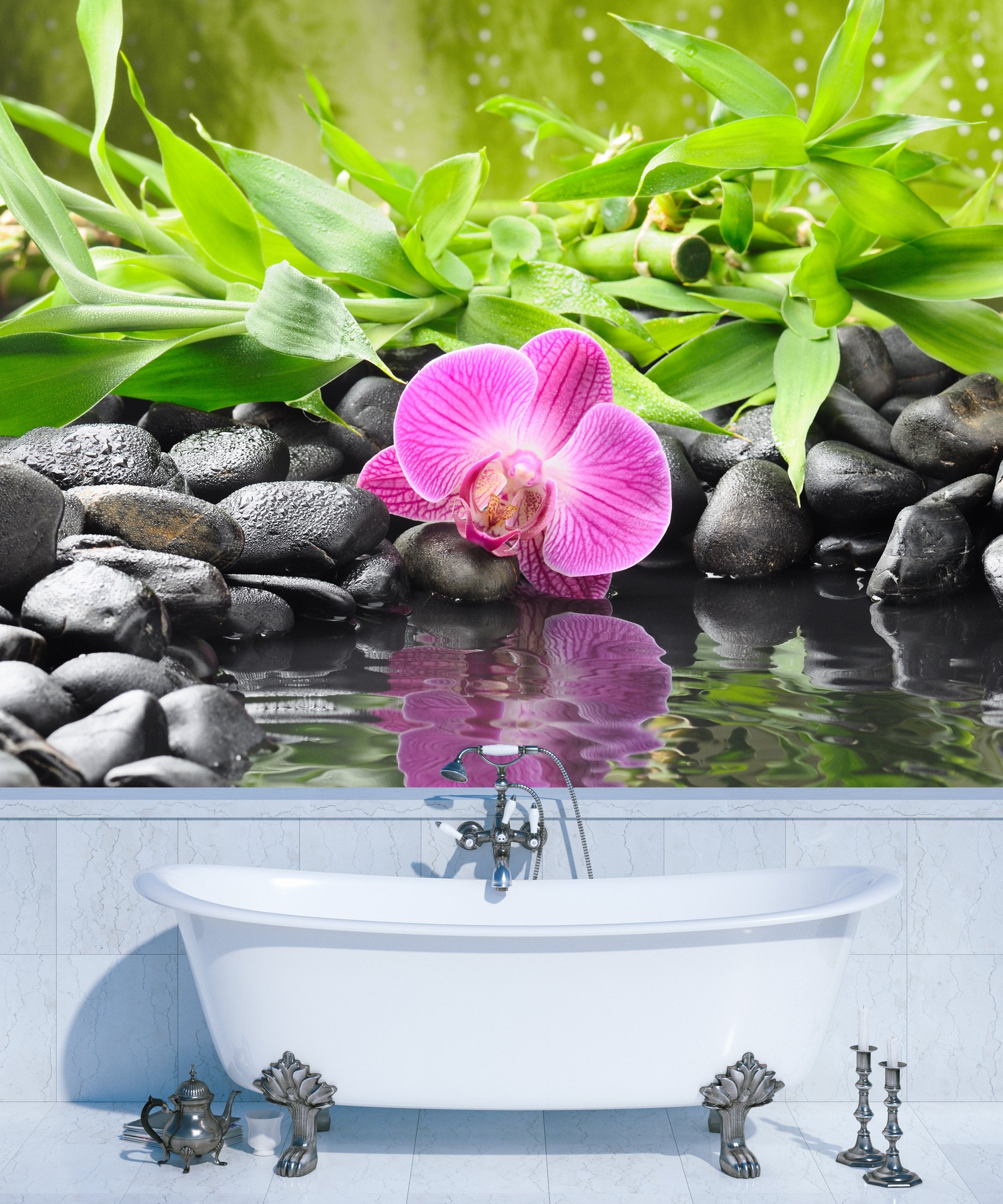 PVC Fototapete Spa Concept - ECO Wandbild Selbstklebende Tapete - 3D Vinyl Wandsticker XXL  SW082
