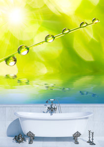 PVC Fototapete Fresh Morning Dew – ECO Wandbild Selbstklebende Tapete – 3D Vinyl Wandsticker XXL  SW214 - life-decor.de