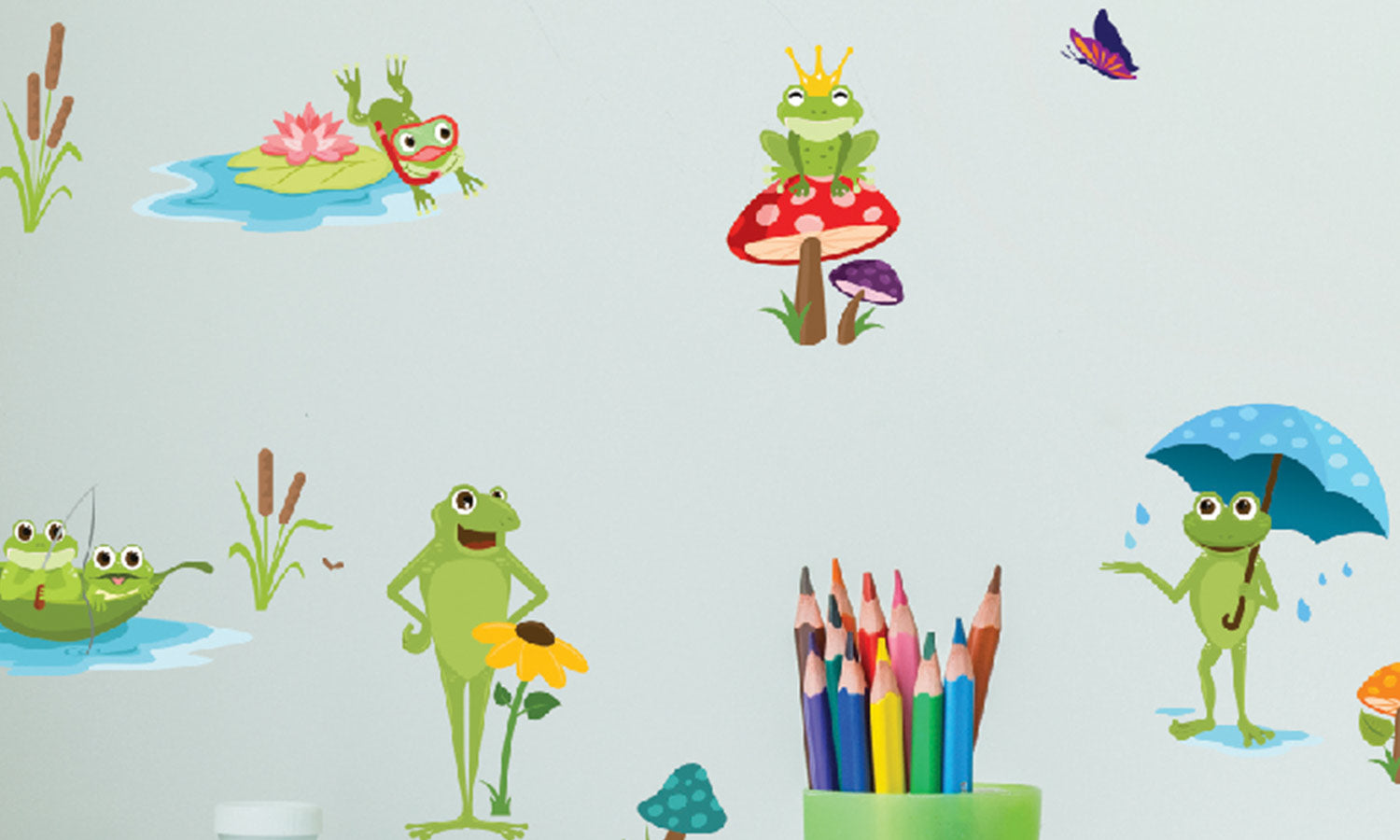 Wandaufkleber  Frösche - DWS009 - life-decor.de
