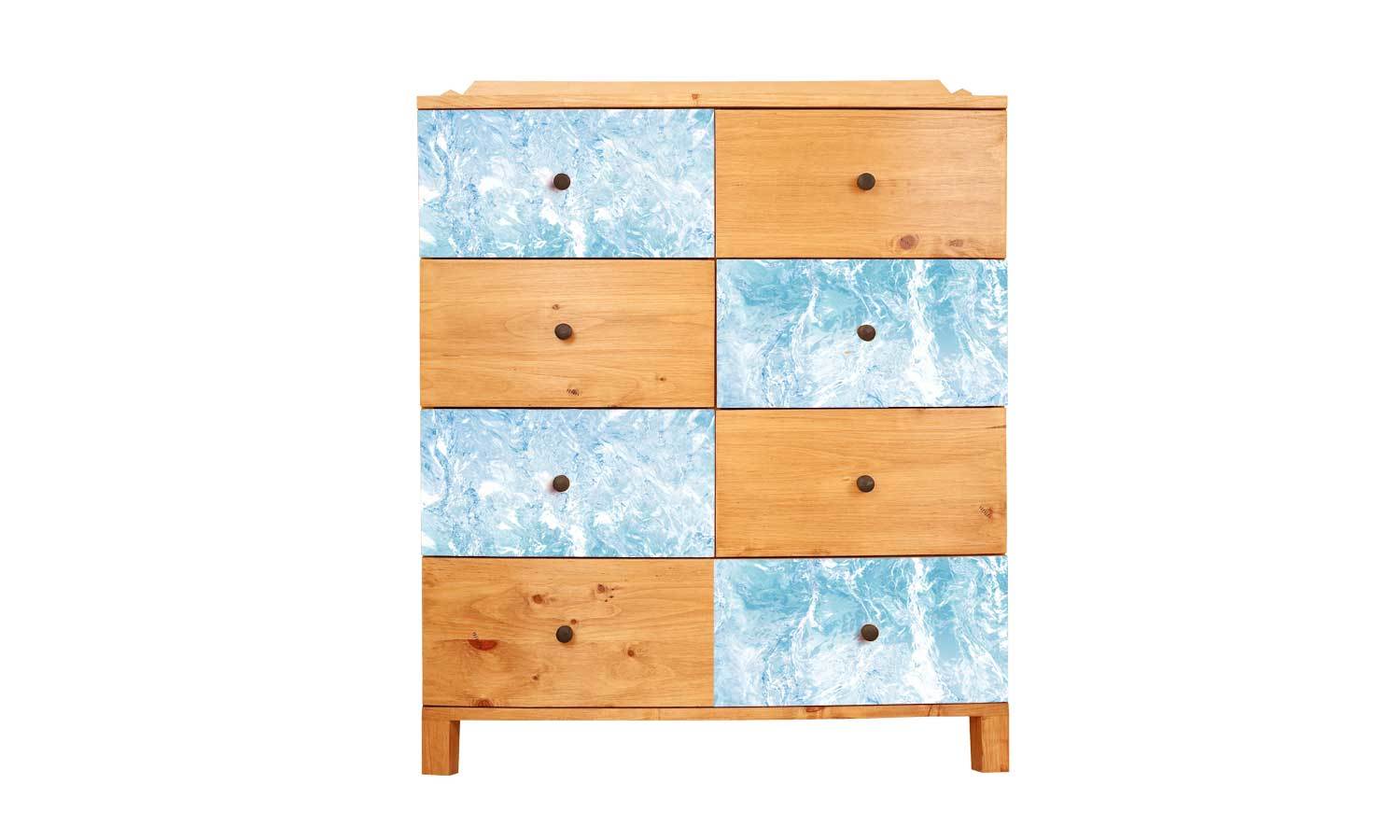 selbstklebende Folie für Möbel- blaues Eis  PAT057 - life-decor.de