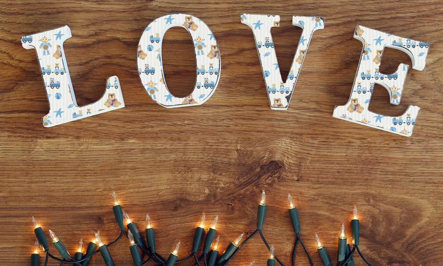 selbstklebende Folie für Möbel- Bär und Roboter PAT079 - life-decor.de