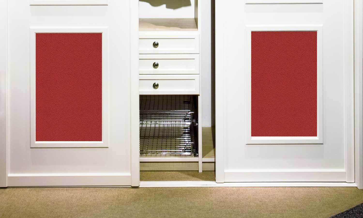 selbstklebende Folie für Möbel- rotes Leder  PAT098 - life-decor.de