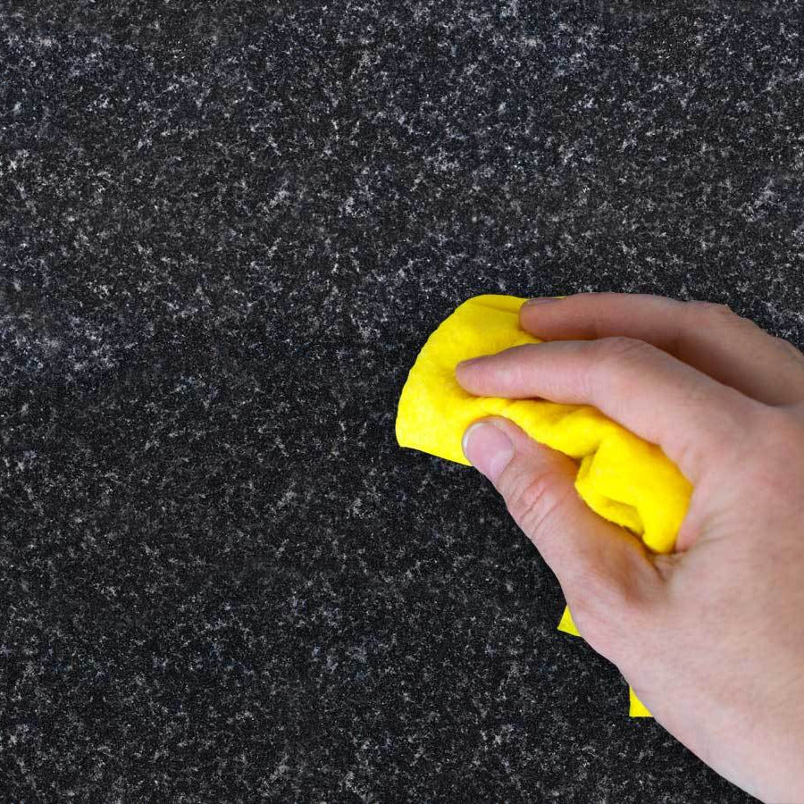 Folien für möbel bekleben, selbstklebend - Wasserdichte Klebefolie für Möbel, Schrank, Tisch, Tür - UV-beständig & robust- Granit schwarz PAT029