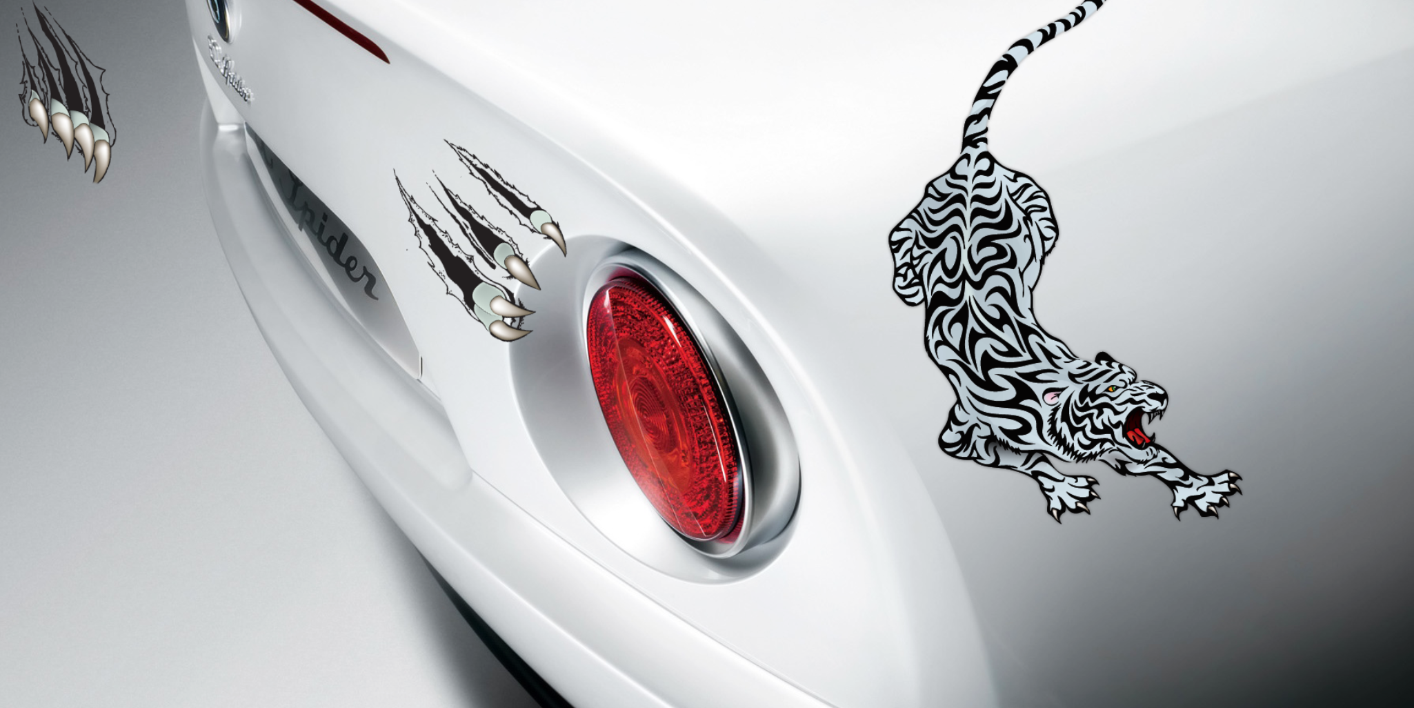 selbstklebender Aufkleber für ein Fahrrad - Tiger - life-decor.de