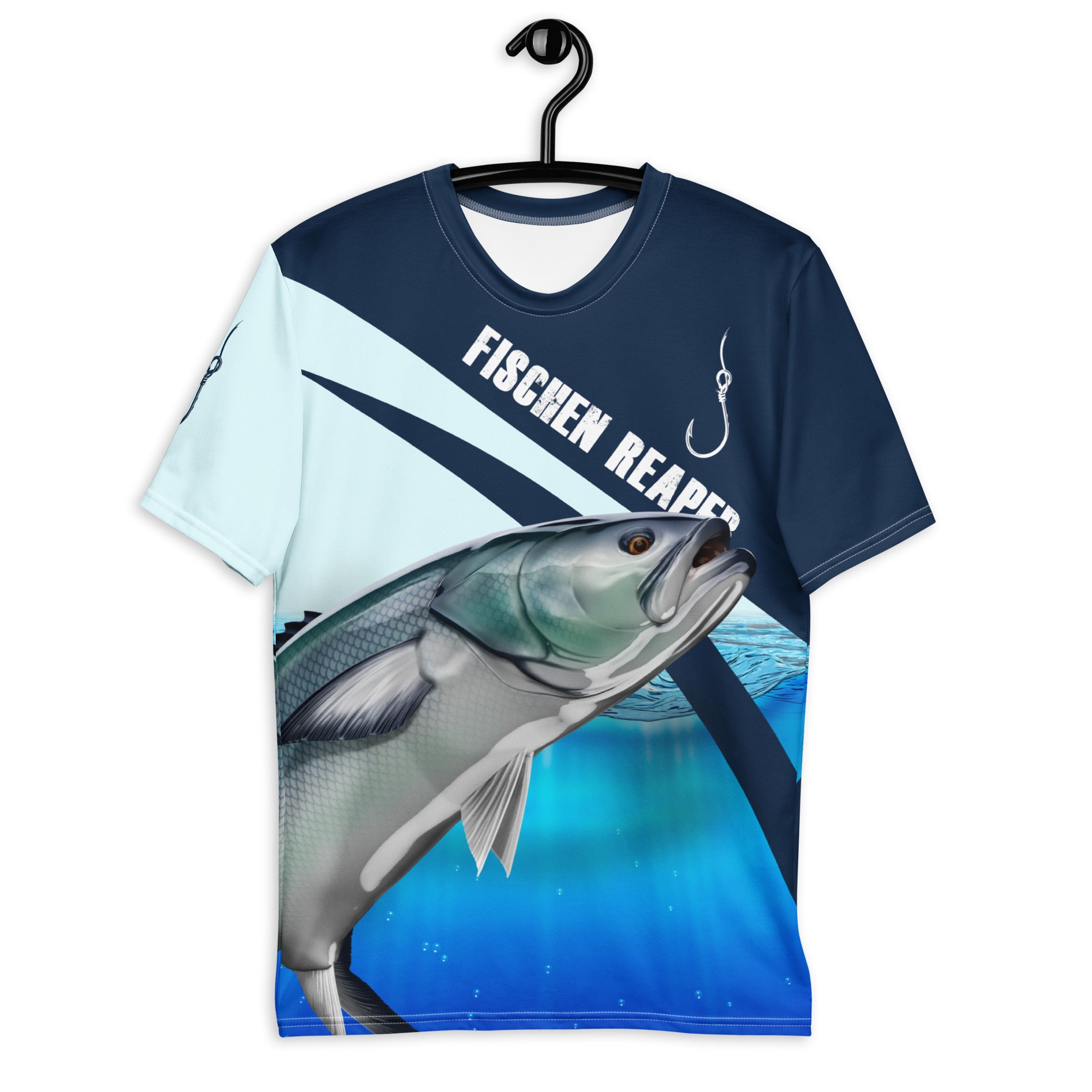 Blaufisch 3D-Druckmenschen T-Shirt coole Sommermode Unisex Kurzarm T-Shirt Casual Tee Tops