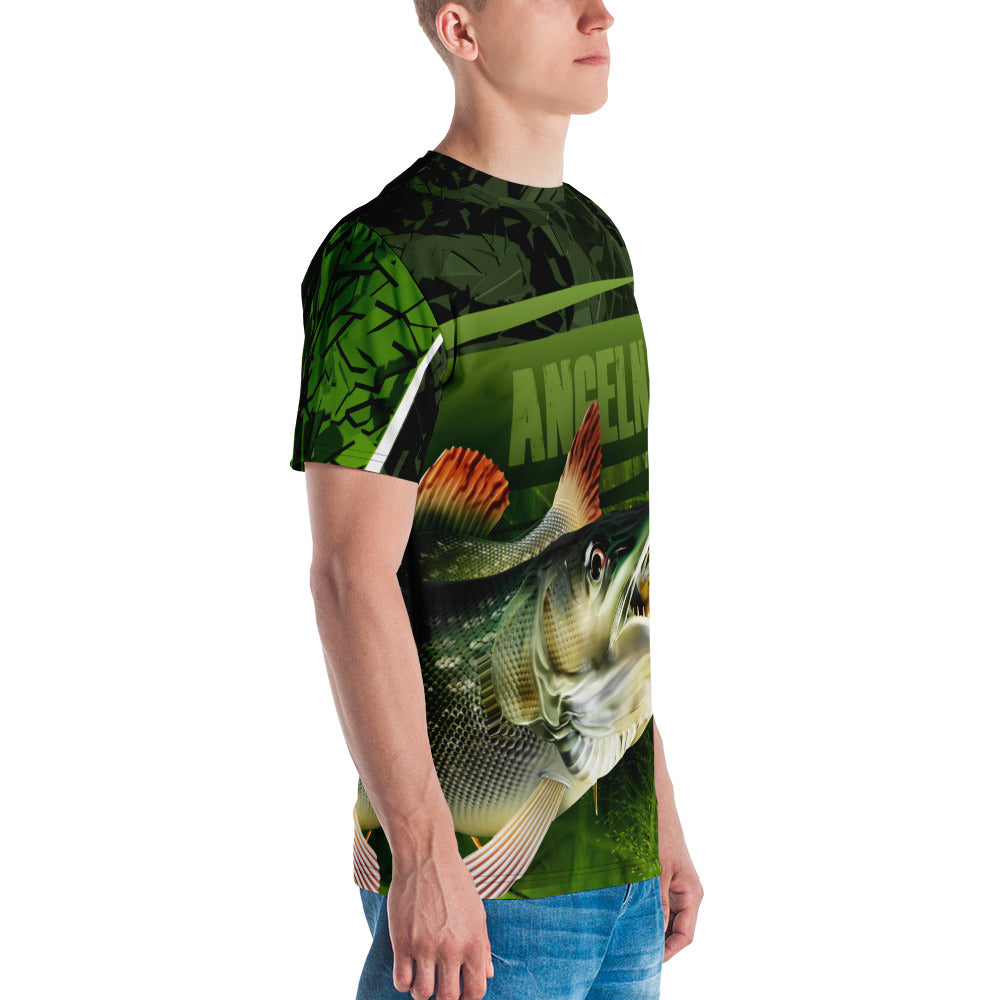 Pike 3D-Druckmenschen T-Shirt coole Sommermode Unisex Kurzarm T-Shirt Casual Tee Tops