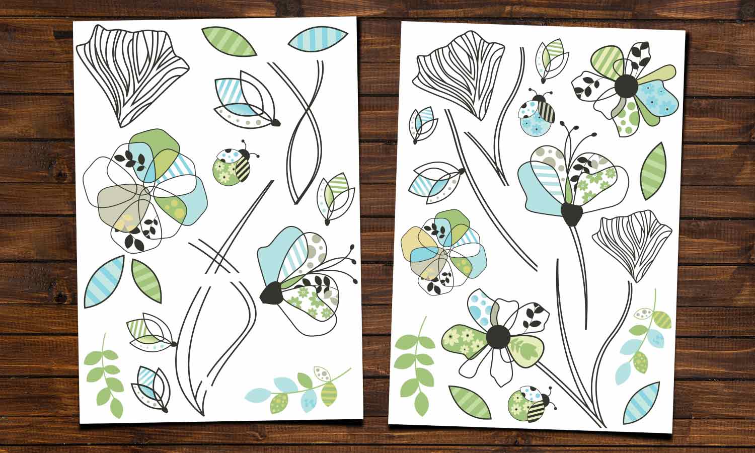 Wandaufkleber  Blumen abstract - WS052 - life-decor.de