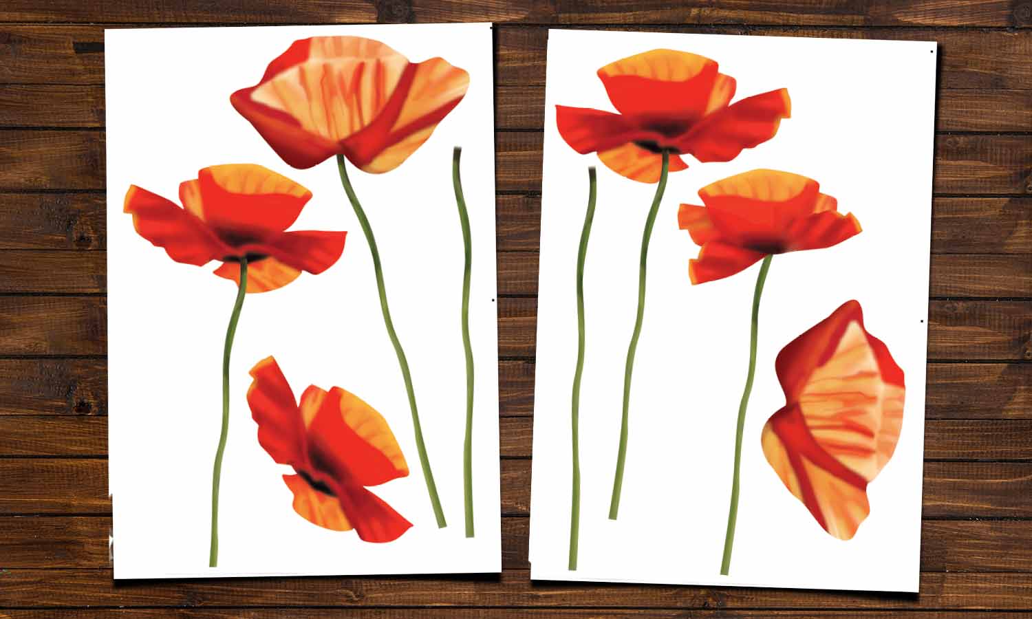 Wandaufkleber Mohnblume- WS009 - life-decor.de