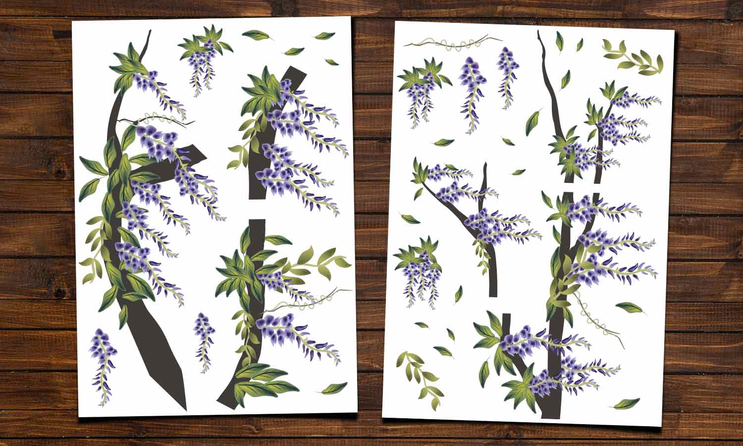 Wandaufkleber Wisteria - WS042 - life-decor.de