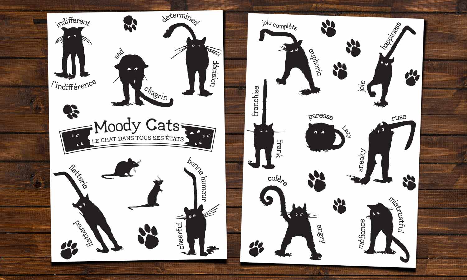 Wandaufkleber Modus katzen - WS073 - life-decor.de