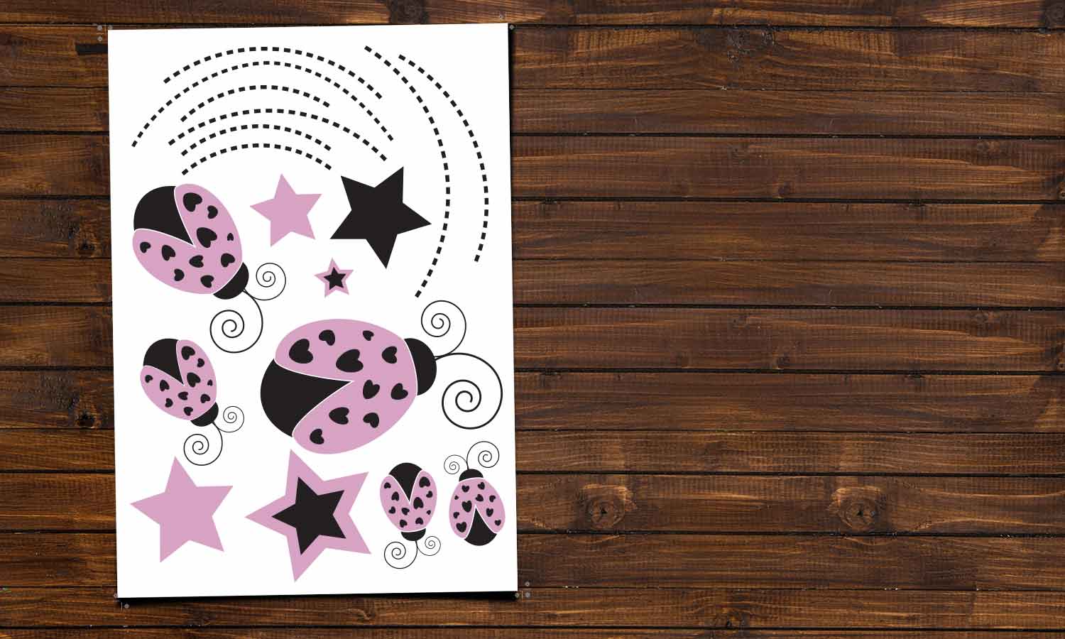 Wandaufkleber Marienkafer - M12 - life-decor.de