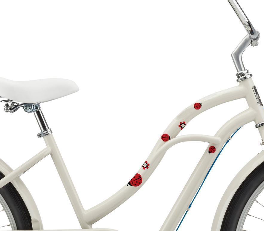 selbstklebender Aufkleber für ein Fahrrad - Marienkäfer - life-decor.de