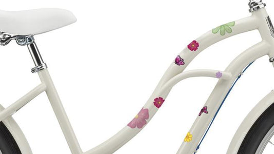 selbstklebender Aufkleber für ein Fahrrad  - Blume - life-decor.de