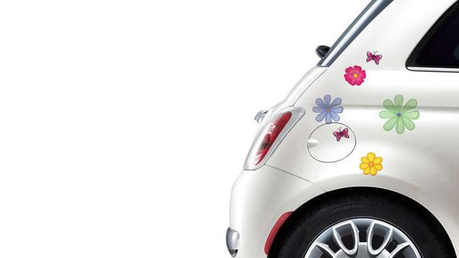 selbstklebender Aufkleber für ein Fahrrad  - Blume