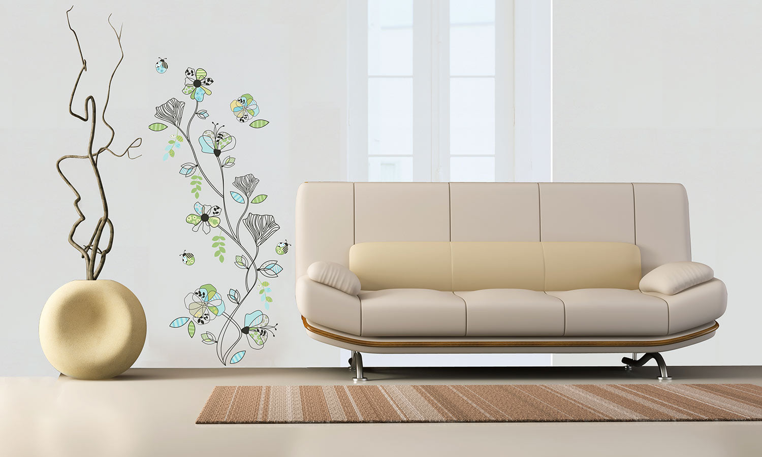 Wandaufkleber  Blumen abstract - WS052 - life-decor.de