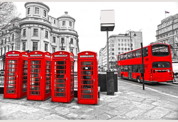 PVC Fototapete London – ECO Wandbild Selbstklebende Tapete – 3D Vinyl Wandsticker XXL  SW129 - life-decor.de