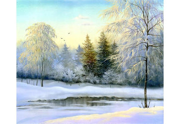 PVC Fototapete Beautiful Winter – ECO Wandbild Selbstklebende Tapete – 3D Vinyl Wandsticker XXL  SW184 - life-decor.de