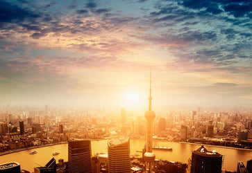 PVC Fototapete Shanghai Lujiazui – ECO Wandbild Selbstklebende Tapete – 3D Vinyl Wandsticker XXL  SW159 - life-decor.de