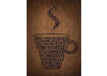 PVC Fototapete Symbol Coffee – ECO Wandbild Selbstklebende Tapete – 3D Vinyl Wandsticker XXL  SW055 - life-decor.de