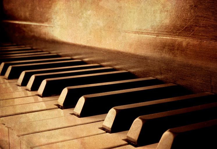 PVC Fototapete Piano Keys – ECO Wandbild Selbstklebende Tapete – 3D Vinyl Wandsticker XXL  SW168 - life-decor.de