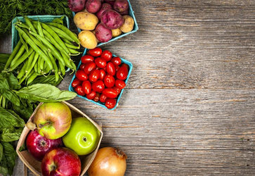 PVC Fototapete Fruits And Vegetables – ECO Wandbild Selbstklebende Tapete – 3D Vinyl Wandsticker XXL  SW187 - life-decor.de