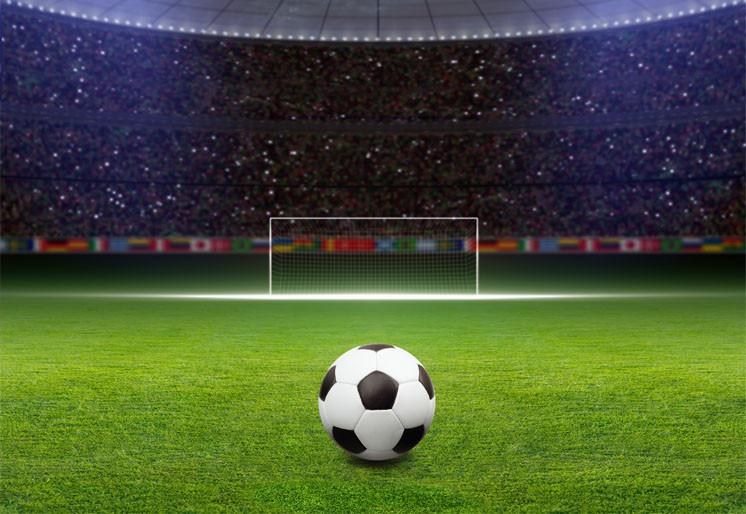 PVC Fototapete Soccer Stadium - ECO Wandbild Selbstklebende Tapete - 3D Vinyl Wandsticker XXL  SW176