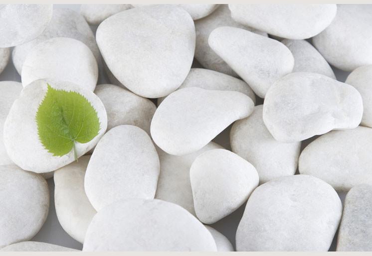 PVC Fototapete White Stones - ECO Wandbild Selbstklebende Tapete - 3D Vinyl Wandsticker XXL  SW148