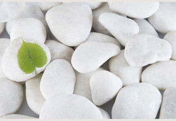 PVC Fototapete White Stones – ECO Wandbild Selbstklebende Tapete – 3D Vinyl Wandsticker XXL  SW148 - life-decor.de