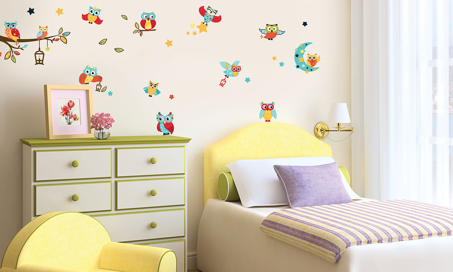 Wandaufkleber  Eulen- DWS008 - life-decor.de