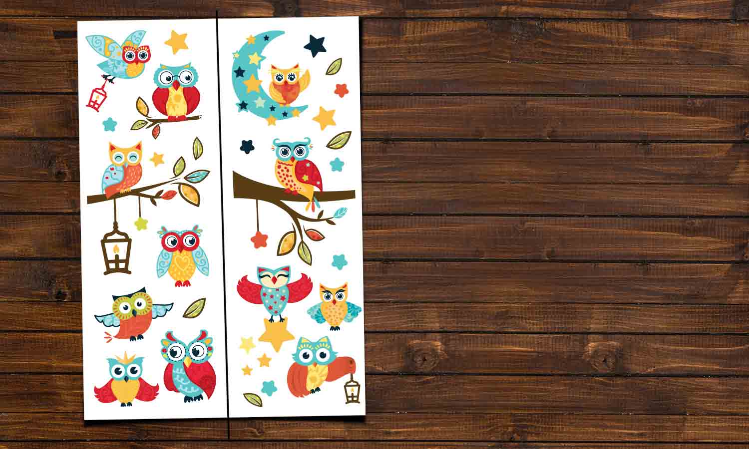 Wandaufkleber  Eulen- DWS008 - life-decor.de