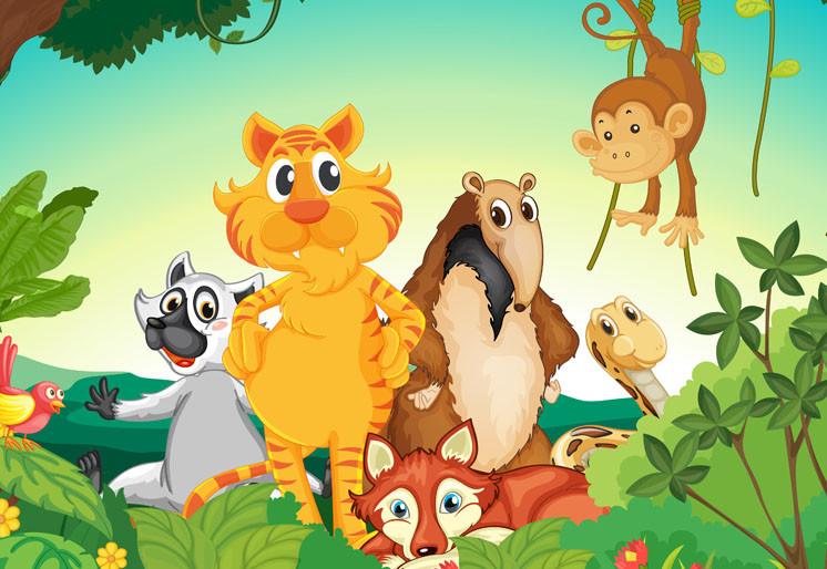 PVC Fototapete Forest Kingdom – ECO Wandbild Selbstklebende Tapete – 3D Vinyl Wandsticker XXL  SW385 - life-decor.de