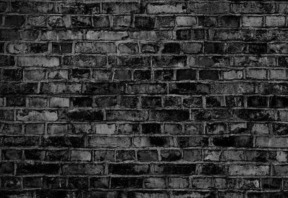 PVC Fototapete Black Brick Wall – ECO Wandbild Selbstklebende Tapete – 3D Vinyl Wandsticker XXL  SW031 - life-decor.de