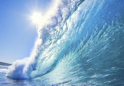PVC Fototapete Blue Ocean Wave – ECO Wandbild Selbstklebende Tapete – 3D Vinyl Wandsticker XXL  SW015 - life-decor.de