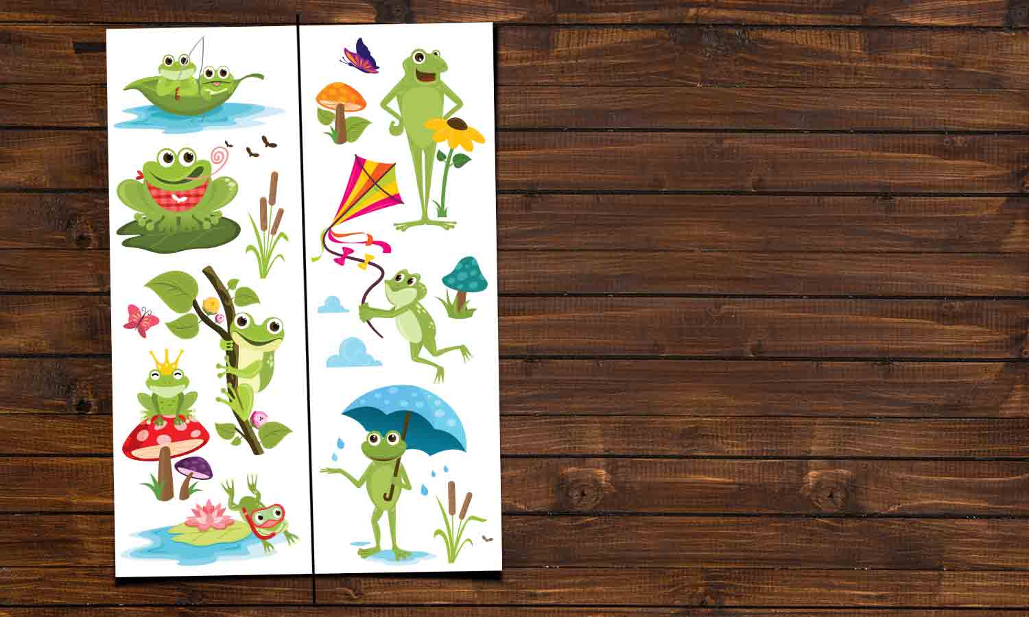 Wandaufkleber  Frösche - DWS009 - life-decor.de