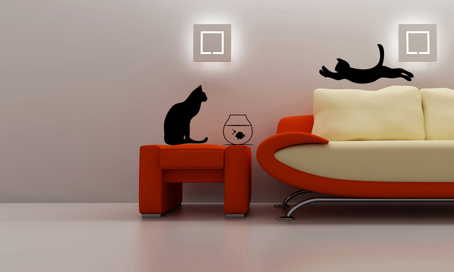 Wandaufkleber Katzen - M15 - life-decor.de