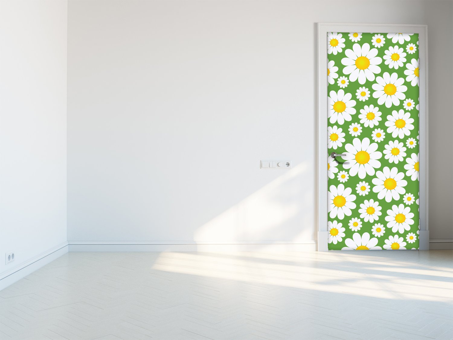 Tapete für Türen Flowers green_bg - TA039 - life-decor.de