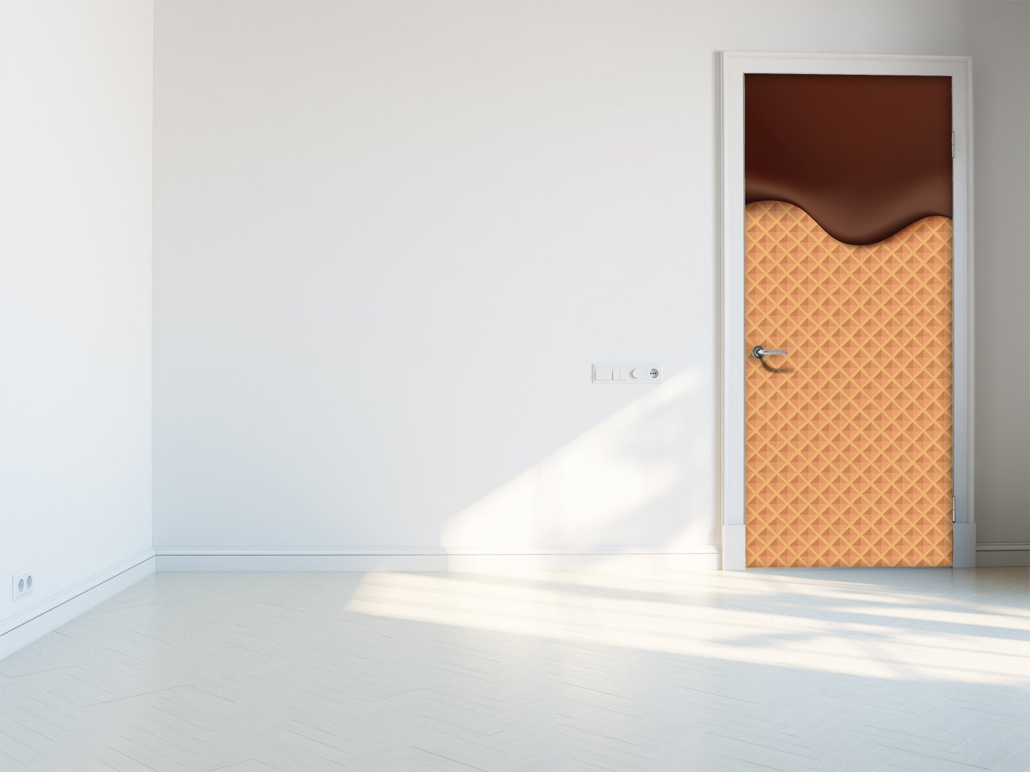 Tapete für Türen Chocolate and wafel - TA056 - life-decor.de