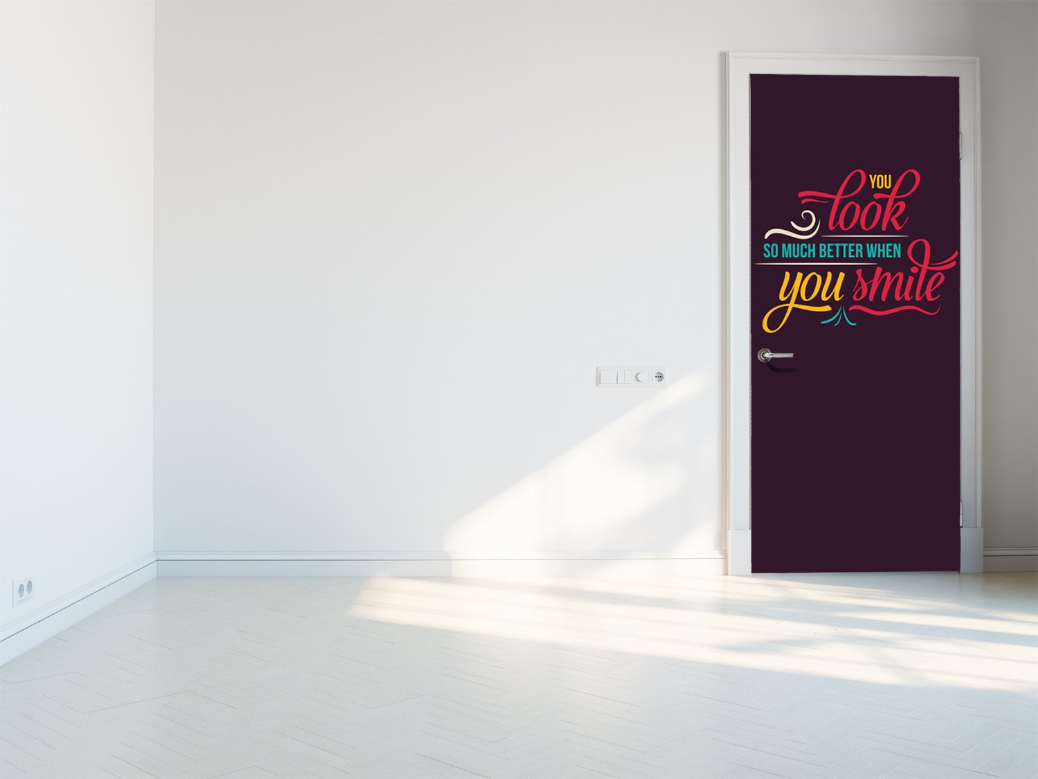 Tapete für Türen Just smile - TA098 - life-decor.de