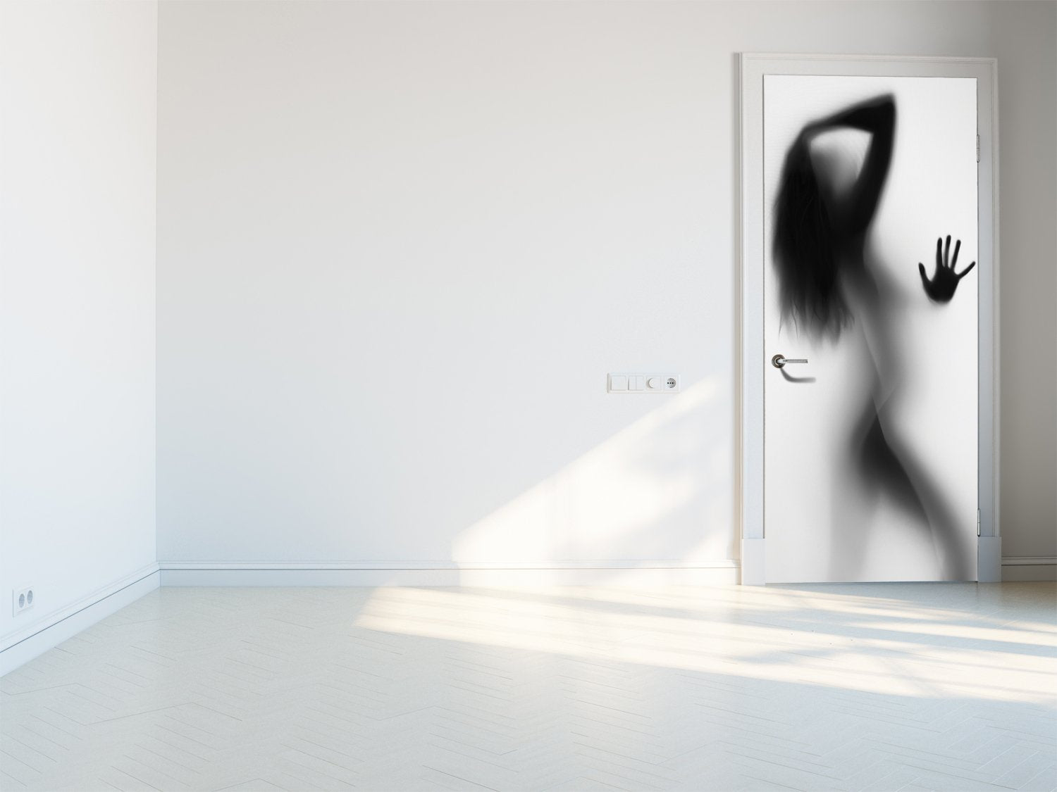 Tapete für Türen Woman silhuette in shower - TA064 - life-decor.de