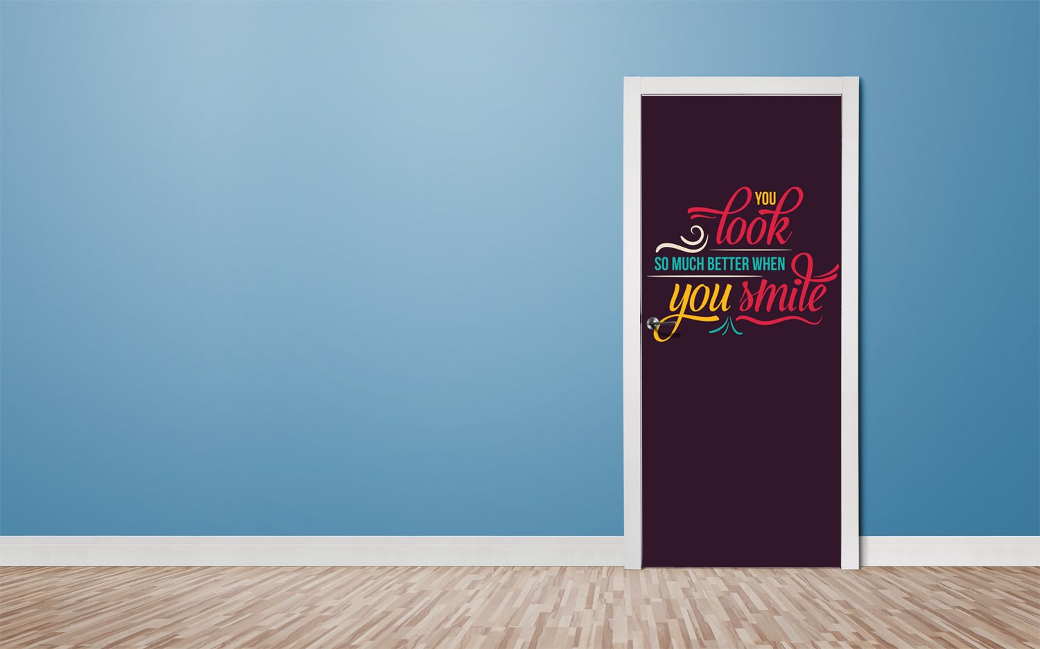 Tapete für Türen Just smile - TA098 - life-decor.de