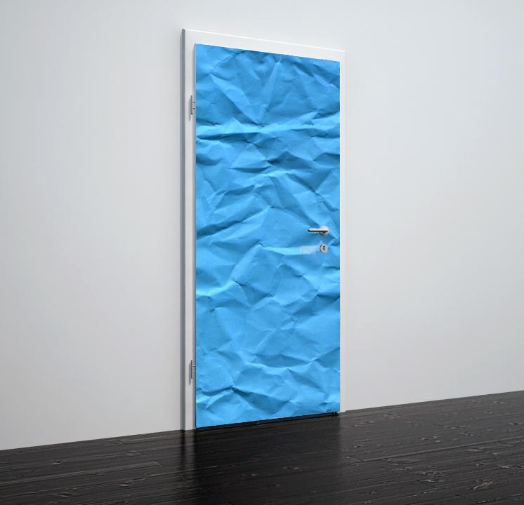 Tapete für Türen Crumpled blue paper - TA023 - life-decor.de