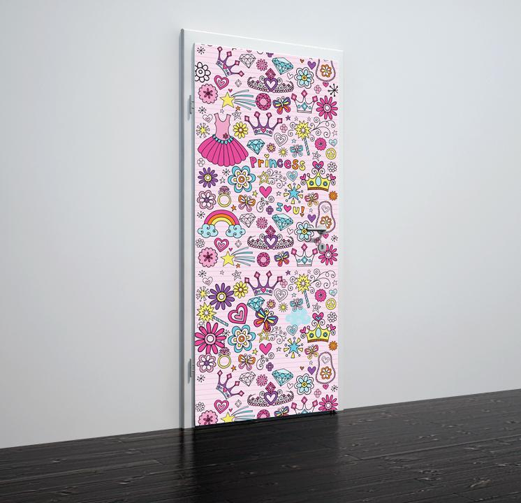 Tapete für Türen Princess i love you - TA095 - life-decor.de