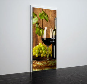 Tapete für Türen Bottle of red vine - TA024 - life-decor.de