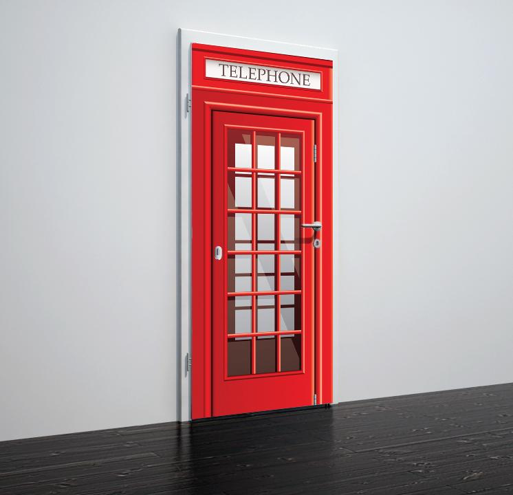 Tapete für Türen London red telephone - TA057 - life-decor.de