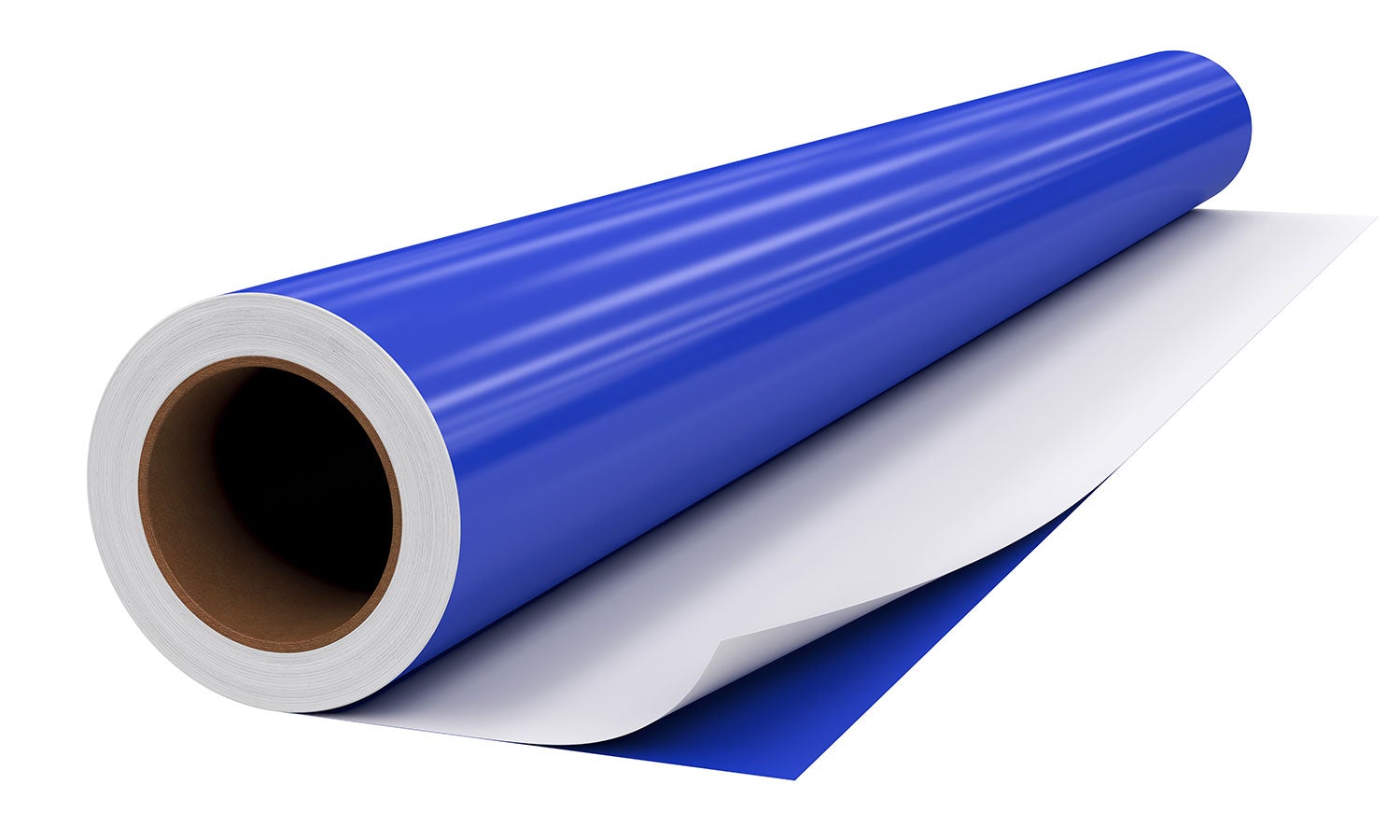 Blaue PVC-Selbstklebefolie.