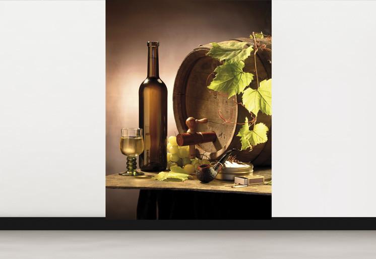PVC Fototapete Wine Theme – ECO Wandbild Selbstklebende Tapete – 3D Vinyl Wandsticker XXL  SW006 - life-decor.de